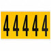 Number Label 4 5in.Hx1-3/4in.W Vinyl