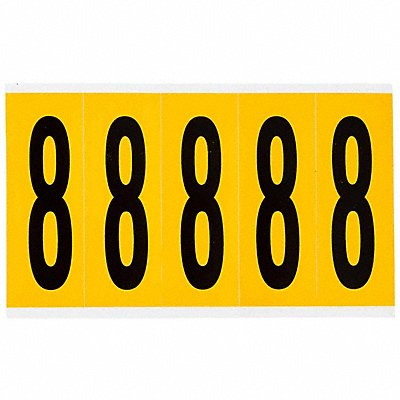 Number Label 8 5in.Hx1-3/4in.W Vinyl