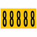 Number Label 8 5in.Hx1-3/4in.W Vinyl