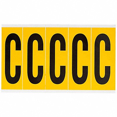 Letter Label C 5in.Hx1-3/4in.W Vinyl