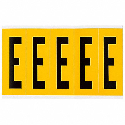 Letter Label E 5in.Hx1-3/4in.W Vinyl