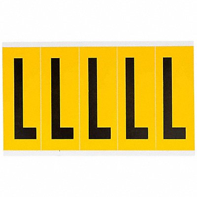 Letter Label L 5in.Hx1-3/4in.W Vinyl