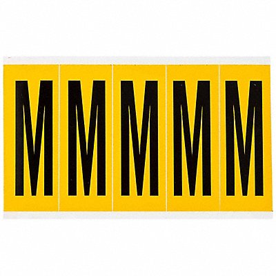 Letter Label M 5in.Hx1-3/4in.W Vinyl