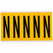 Letter Label N 5in.Hx1-3/4in.W Vinyl