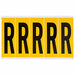 Letter Label R 5in.Hx1-3/4in.W Vinyl