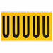 Letter Label U 5in.Hx1-3/4in.W Vinyl