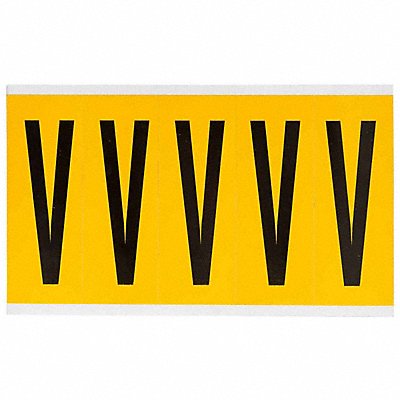 Letter Label V 5in.Hx1-3/4in.W Vinyl