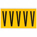 Letter Label V 5in.Hx1-3/4in.W Vinyl