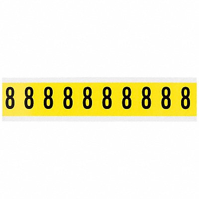 Number Label 8 1-1/2in.Hx7/8in.W