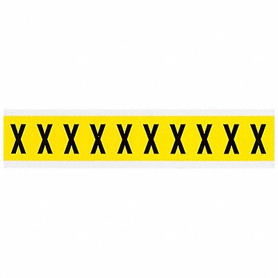 Letter Label X 1-1/2in.Hx7/8in.W Vinyl