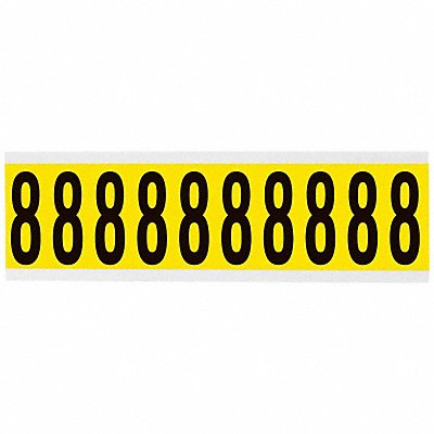 Number Label 8 2-1/4in.Hx7/8in.W