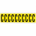 Letter Label C 2-1/4in.Hx7/8in.W Vinyl