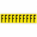 Letter Label F 8inW Black/Yellow Vinyl