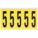 Number Label 5 5inHx1-3/4inW No Cards 1