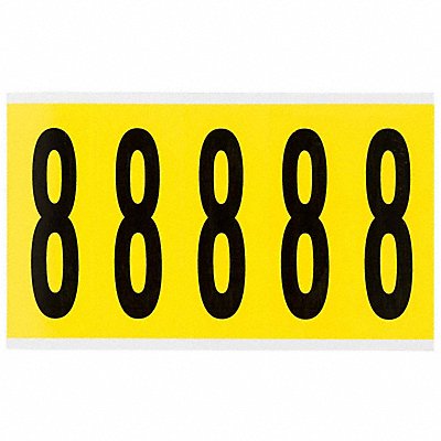 Number Label 8 5inHx1-3/4inW No Cards 1