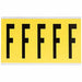 Letter Label F 5in.Hx1-3/4in.W Vinyl