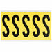 Letter Label S 5in.Hx1-3/4in.W Vinyl