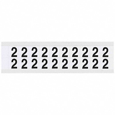 Number Label 2 3/4in.Hx21/32in.W Vinyl