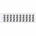 Number Label 2 3/4in.Hx21/32in.W Vinyl