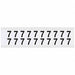 Number Label 7 3/4in.Hx21/32in.W Vinyl