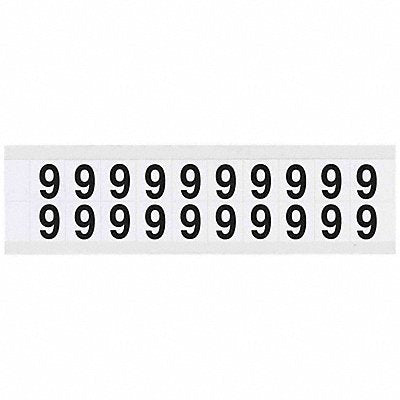 Number Label 9 3/4in.Hx21/32in.W Vinyl