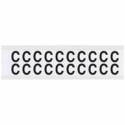 Letter Label C 3/4in.Hx21/32in.W Vinyl