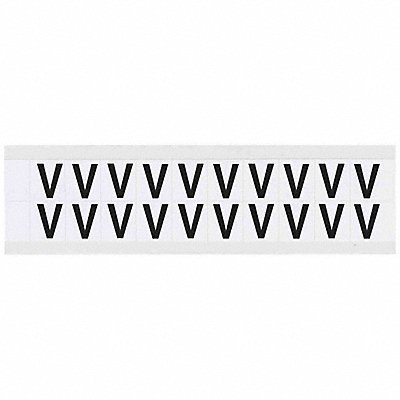 Letter Label V 3/4in.Hx21/32in.W Vinyl