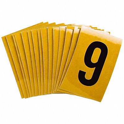 Number Label 9 1-1/2in.Hx1in.W PK25