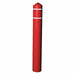 Bollard Cover 6in Rd with Wht Stripes