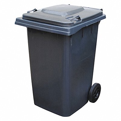 Trash Can 95 gal Gray Polyethylene