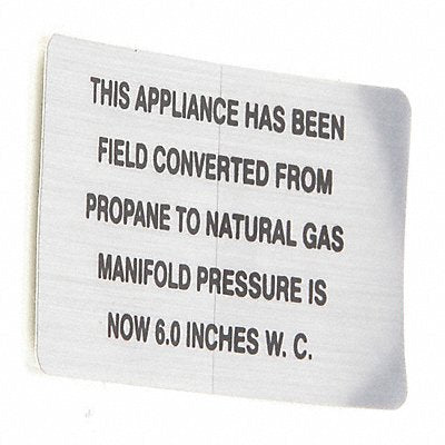 Plate Propane to Natural Gas