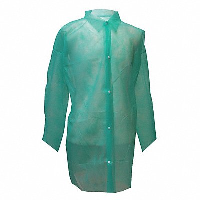 Disposable Lab Coat L Green PK30