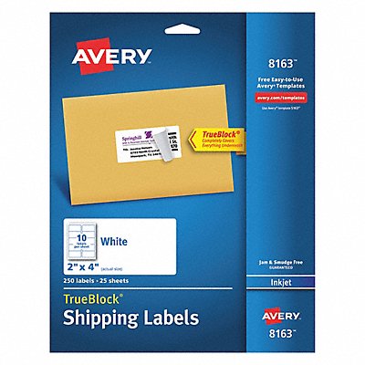 Shipping Labels Inkjet 2 x4 Wht PK250