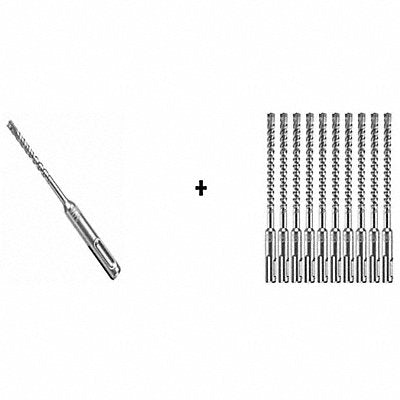 Hammer Drill Bit SDS Plus 3/16 x2 PK25