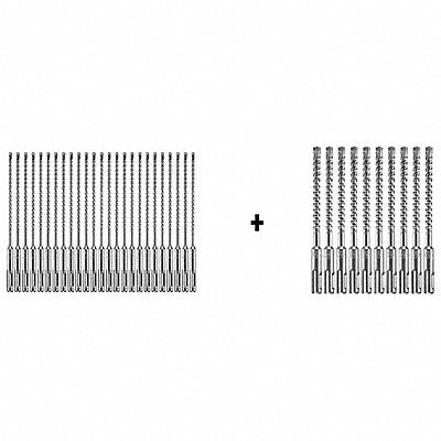 Hammer Drill Bit SDS Plus 3/16 x10 PK25