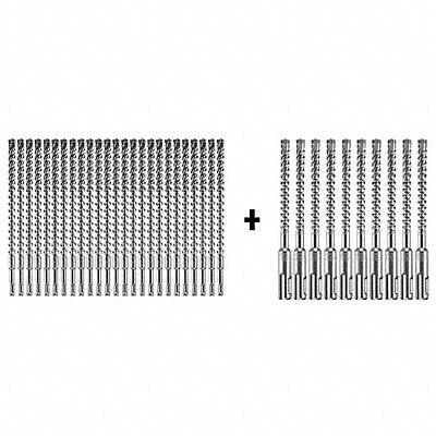 Hammer Drill Bit SDS Plus 1/2 x10 PK25