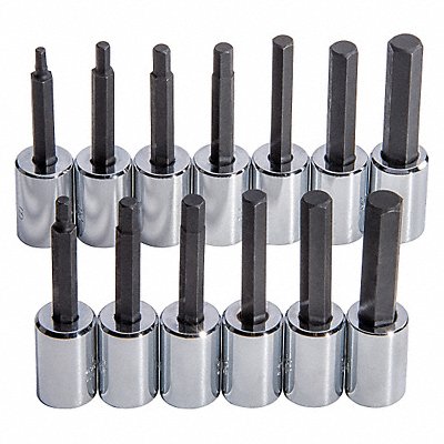 Socket Bit Set Steel DrSz 3/8 in