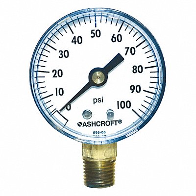 Gauge Pressure 0 to 100 psi 2 in.