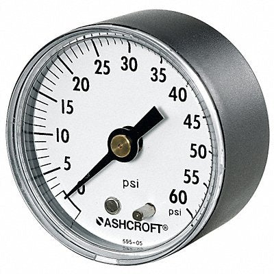 Gauge Pressure 30in Hg VAC-0/15psi Back