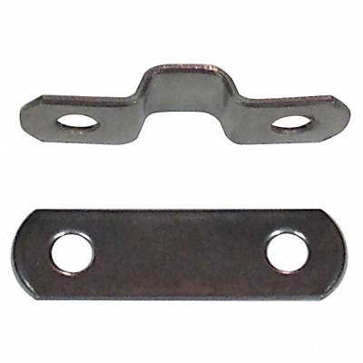 Tube Clamp Two-Hole w/Backplate SS PK25