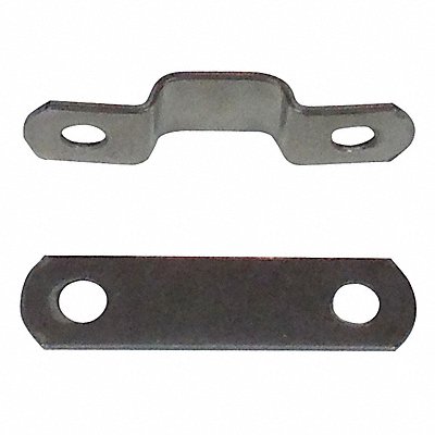 Tube Clamp Two-Hole w/Backplate SS PK25