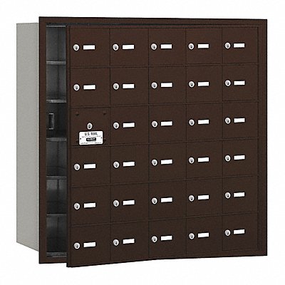 Horiz Mailbox USPS 30Dr Bz FL 35-1/4in