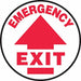 Floor Sign Emergency Exit 17 X17 