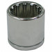 Socket Steel Chrome 12 mm