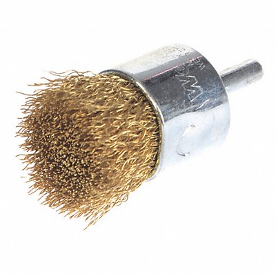 Crimped Wire End Brush Brass 1 In.