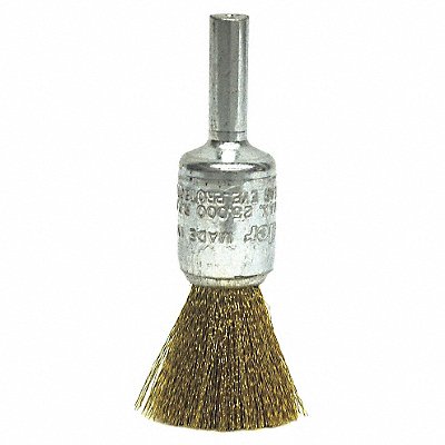 Crimped Wire End Brush Brass 1/2 In.