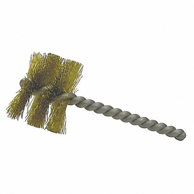 Single Spiral Brush Brass 1-1/2 PK10