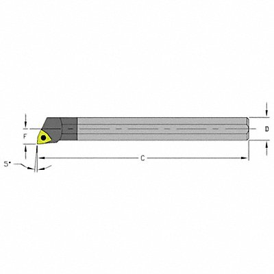 Indexable Boring Bar 0.6000 Carbide