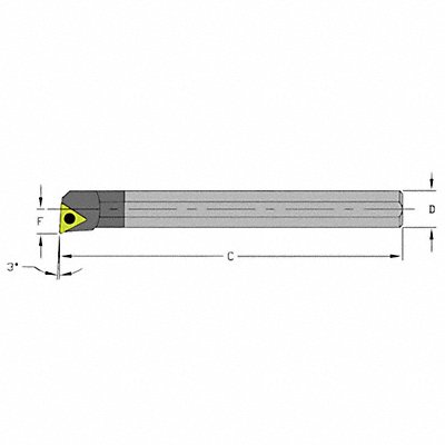 Indexable Boring Bar 0.6000 Carbide