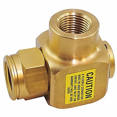 Swivel 90 Deg Brass 3/8 in FNPT Inlet